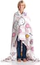 Kanguru Plaid Hello Kitty, Super Soft, Cozy, Fluffy, Warm, Throw Fleece Blanket Microfiber For Sofa, Bedroom, Couch, Travel, Kids, Colour Blue, Size 130 X 170cm, Polyester, Multicolour