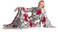 Kanguru Deluxe Hello Kitty, Super Soft And Cozy Fleece Blanket With Sleeves With A Pouch Pocket, Colour White, Adults Size 140 X 180cm One Size, 1287