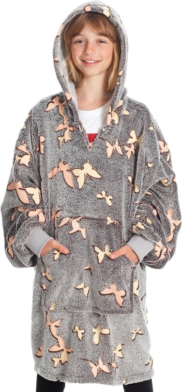 Kanguru Hoodie Blanket With Sleeves, Blanket Jumper, Wearable Blanket For Dressing, Gifts For Women, Warm Cuddly Jumper, Adults, Soft Sleeve Blanket, 90 X 95cm