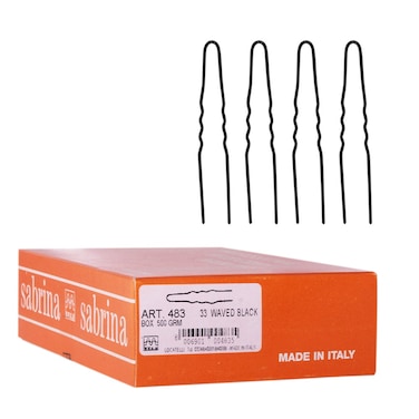 Locatelli Hair Pin Comune N.33 Waved   Black   500 G  Article 483