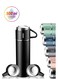 500ml Stainless Steel Vacuum Thermos Flask with Silicone Handle &acirc;&euro;&ldquo; Insulated Water Bottle with 2 Stainless Steel Cups Set for Hot &amp; Cold Outdoor Travel   Gift Box (2 PACK, BLACK) &acirc;&euro;&ldquo; Perfect for Hiking, Camping, and Travel