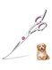 MAYZHOU Curved Dog Grooming Scissors with Safety Round Tips, Light Weight Professional Pet Grooming Shears Stainless Steel for Long Short Hair for Dog Cat Pet