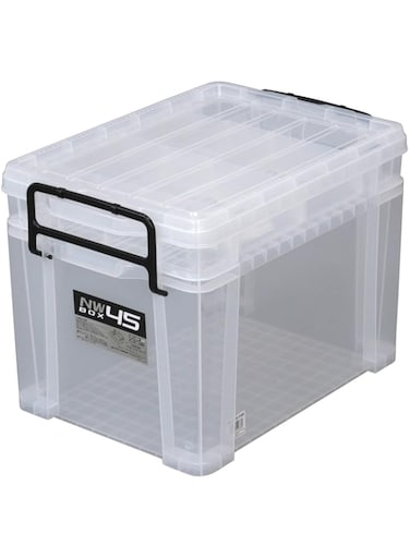 アステージ Inomata Hokan-sho Plastic Storage Box, 43 Liter Capacity, Clear