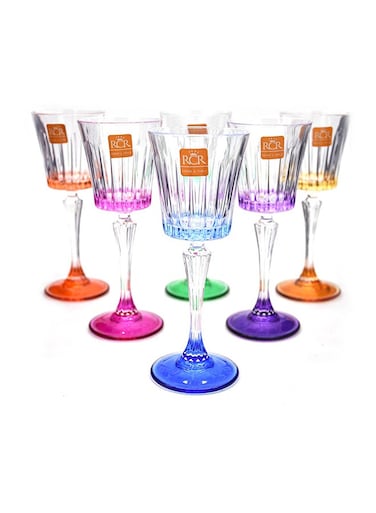 6-Piece Timeless Glass Set – Multicolour, 23x16x19 cm, Elegant & Durable