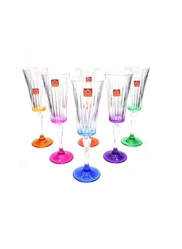 6-Piece Timeless Glass Set – Multicolour, 26x25x16 cm, Stylish & Durable Drinkware
