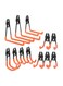 Garage Hooks, 12 Packs Steel Garage Storage Hooks, Heavy Duty Wall Mount Utility Hooks, Organizer for Power Tools with Anti-Slip Coating, Garden Yard Tool Organizer for Garage