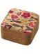 Vintage Floral Travel Jewellery Case, PU Leather Mini Organiser with Zipper, Portable Tabletop Accessory Storage (Style A)