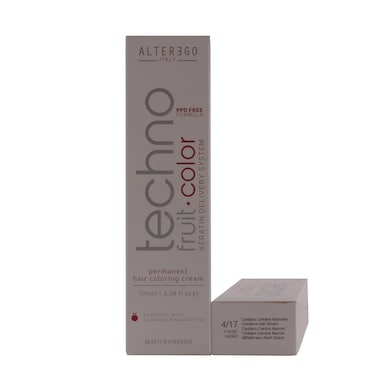 Alter Ego Technofruit hair color   Chestnut Ash Brown 4/17   100 Ml