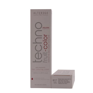 Alter Ego Technofruit hair color   Light Blonde Ash Brown 8/17   100 Ml