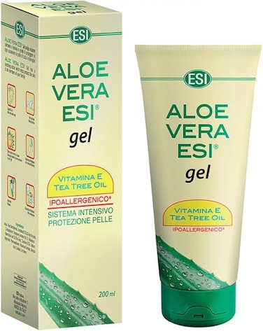 Esi Aloe Vera Gel with Vitamin E &amp; Tea Tree Oil, 200 ml
