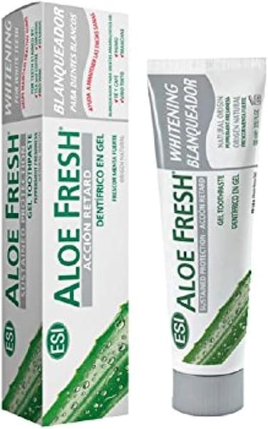 ESI Aloe Fresh Whitening Toothpaste, With Natural Bleach To Brighten Your Teeth, Results To Whiter Smile, 100ml