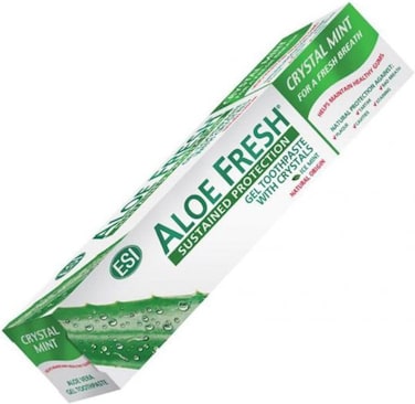 Aloe Fresh Crystal Mint For A Fresh Brearth, Aloe Vera Gel Toothpaste With Crystals