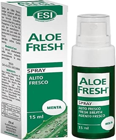 ESI Aloe Vera Fresh Spray, With Strong Mint Flavored, Aloe Vera For Fresh Breath Spray, 15ml