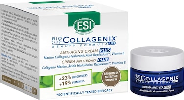 كريم مضاد للشيخوخة مع الكولاجين البحري وحمض الهيالورونيك وفيت سي يعزز الإشراق ويرطب ويقلل من الشيخوخة المرئية ويحارب التجاعيد (لعمر 50 سنة فما فوق)