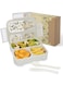BEOLA Lunch Box for Kids Adults, Multi Compartment Lunch Bento with Magnetic Meal Planner, 3 or 4 Compartment Snack Box, BPA free, with Cutlery Set (3Sand Camo)