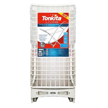 Tonkita Living Clothes Drying Rack with Wings 20m &ndash; Strong, Foldable, and Space-Saving Plastic Laundry Dryer