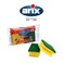 Arix Synthetic Scourer Sponge with Easy-Grip 2 pcs - Extra-Strong Cleaning for Stainless Steel &amp; Heavy-Duty Tasks