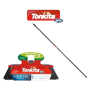 Tonkita Pro Comfort Indoor Broom with 130cm Stick