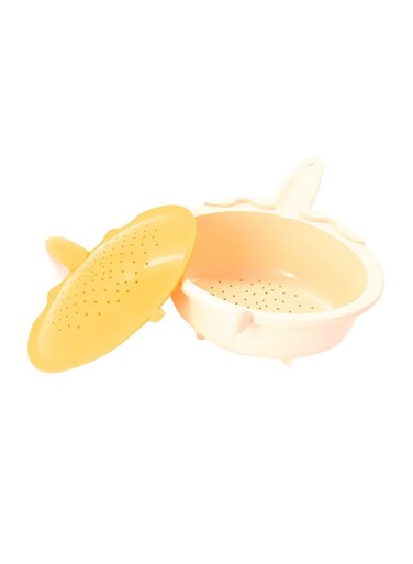 Giostyle Multi-Purpose Colander with Lid – Yellow, Standard Size for Versatile Use