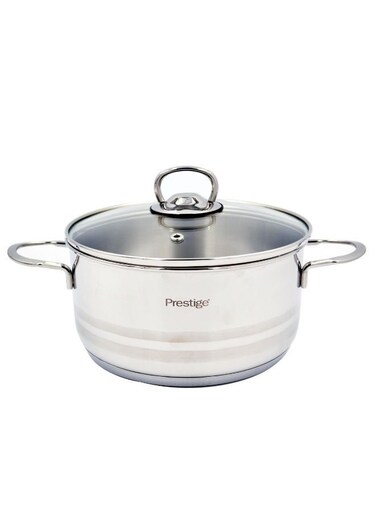 Prestige Infinity 20Cm Cov Casserole Silver 20Cmcm