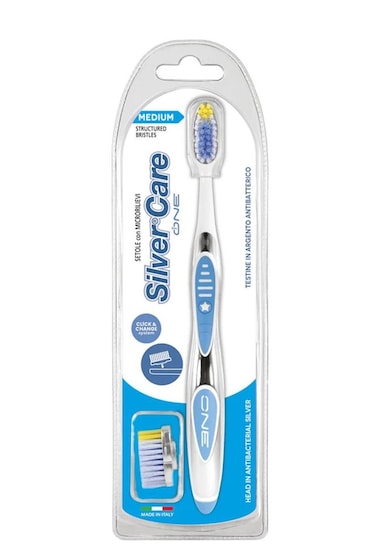 Silver Care One Medium Toothbrush + Refill For Adults