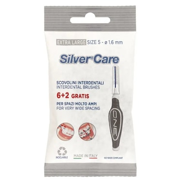 Silver Care Extra Large 1.6mm Interdental Brushes 8 Pieces