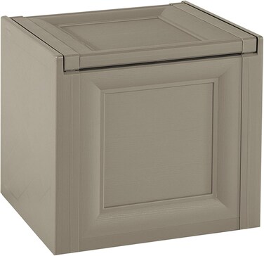 Tontarelli Storage Box, Made in Italy, for Home, Office &amp; Outdoor, Toy Box Chest Storage, 47L x 40W x 42H cm, Greyish Brown, TRL-8086011908