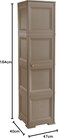 Tontarelli Storage Cabinet, Multipurpose Storage Cupboard with 4 Compartments, Made in Italy, For Home Office &amp; Outdoor, Multiple Shelves, 40L x 43W x 164H cm, Dark Brown, TRL-8085589909