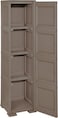 Tontarelli Storage Cabinet, Multipurpose Storage Cupboard with 4 Compartments, Made in Italy, For Home Office &amp; Outdoor, Multiple Shelves, 40L x 43W x 164H cm, Dark Brown, TRL-8085589909