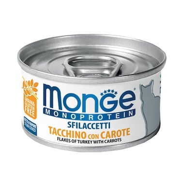 Monge Flakes Monoprotein Cat Turkey &amp; Carrot -80g