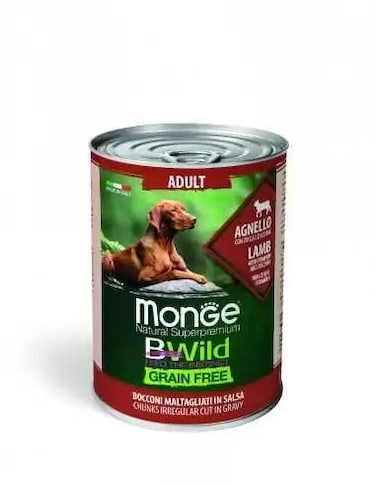 Monge Grain Free Adult with Lamb Wet Food Can-400g