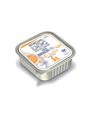 Special Dog Excellence by Monge   Senior Light Dog Wet Food with Chicken &amp; Turkey   Super Premium Complementary Wet Dog Food   Pat&egrave; in Alutray - 150g
