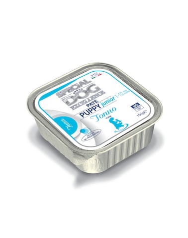 Special Dog Excellence by Monge   Puppy &amp; Junior Dog Wet Food with Tuna   Super Premium Complementary Wet Puppy Food   Pat&egrave; in Alutray - 150g