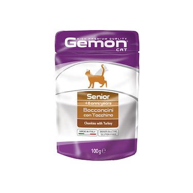 Gemon Cat Wet Food - Pouches Sterelized with Turkey 100gm