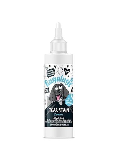 BUGALUGS Tear Stain Remover For Dogs, Cats &amp; Pets Eyes. Dog Eye Cleaner Eyewash Gently Removes Eye Residue &amp; Prevents Stains. 100% Naturally Derived Vegan Formula, Made in UK