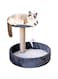ANTOLE Cat Tree with Platform And Cat Bed Save Space Condo House Furniture For Cat Grey