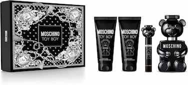 Moschino Toy Boy Eau De Parfum 100ml Gift Set 2024 (Contains Eau De Parfum, Shower Gel, After Shave Balm And 10ml Travel Spray)