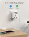 LENCENT USB Plug Charger UK with 1 Type C and 3 USB Ports, 1 Way Socket Extension, 5-in-1 USB Outlet Plug Extender for Household Appliances, iPhone, Smartphone Tablets, Ideal for Home Office Bedroom
