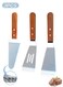 Life 3Pcs Metal Spatulas Set, Metal Spatula for Cast Iron Skillet, Cooking Utensils Fish Egg Grill Spatula Stainless Steel Slotted Spatula, Wok Flat Top Small Metal Spatula Turner with Wood Handle