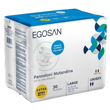 EGOSAN ADULT DIAPER EXTRA LARGE 30S