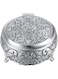 Hipiwe Metal Jewelry Storage Box Vintage Round Ring Organizer Box Small Earring Necklace Trinket Storage Box Keepsake Display Box Metal Decorative Box for Women Girls