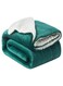 Sherpa Blanket Single Size Plush Throw Single Bed Blanket Warm and Plush Travel Blanket Green 160x220 cm