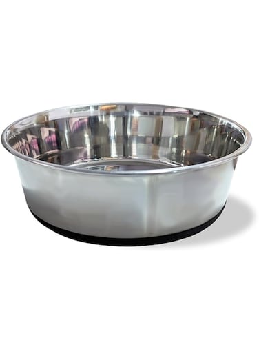 Saluki Premium Pet Bowl with Permanent Bonded Rubber Base, 2960 ml Capacity