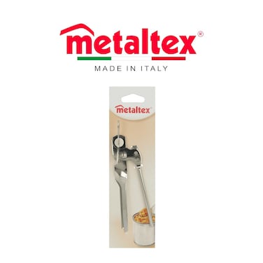 Metaltex 2-in-1 Can Opener with Cap Lifter &ndash; Durable Nickel-Plated Metal