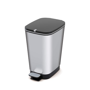 Keter Chic Bin S - Steel 10L with Removable Inner Bucket and Foot Pedal - Modern Design and High-Quality Plastic