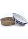 temp-tations&reg; Floral Lace Oval Baker with Banana Grass Woven Basket - Blue