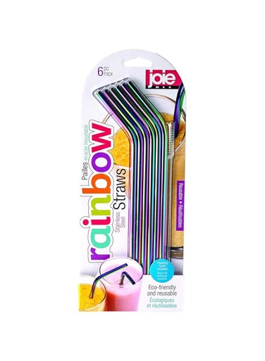 Joie Kitchen Gadgets iridescent 6pc Straw, Stainless Steel