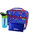 kinsho Lunch Box with Water Bottle and Ice Pack Set, Kids Lunch-Bag Set for Toddler Daycare or School, Boys Container for Lunches, Blue Space Rocket