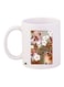 Flower Printed Ceramic Coffee Mug White/Beige/Brown 11ounce