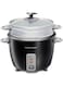 Hamilton Beach 1.5L Rice Cooker and Steamer, 16 cups cooked (8 cups uncooked) rice capacity, removable easy to clean non-stick pot, One-touch healthy cooked meals, 500W, Black, 37517-ME